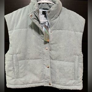 NEW WITH TAG Say What Blue Puffer Vest Sz. XL